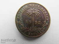 1 shilling-British West Africa-series, 1952-147 D