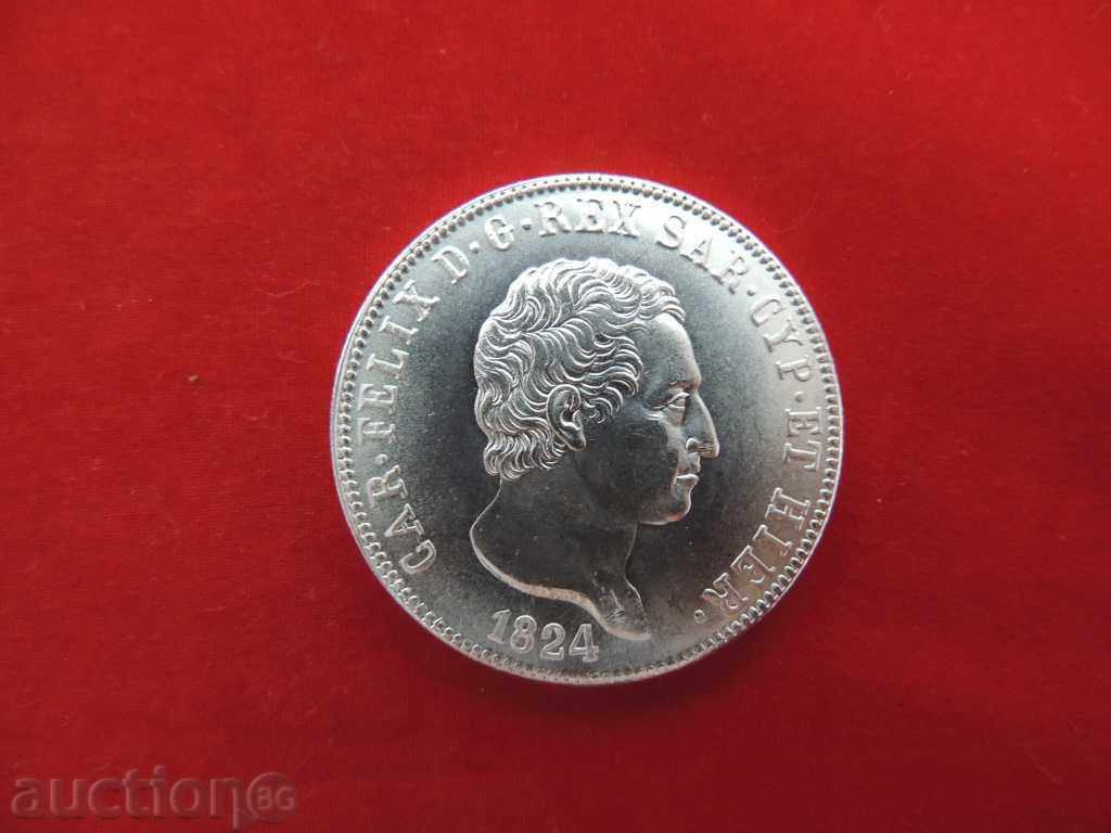 5 Lire 1824 L Italia - Replica - cu preț € 9.15 | 17.90 BGN