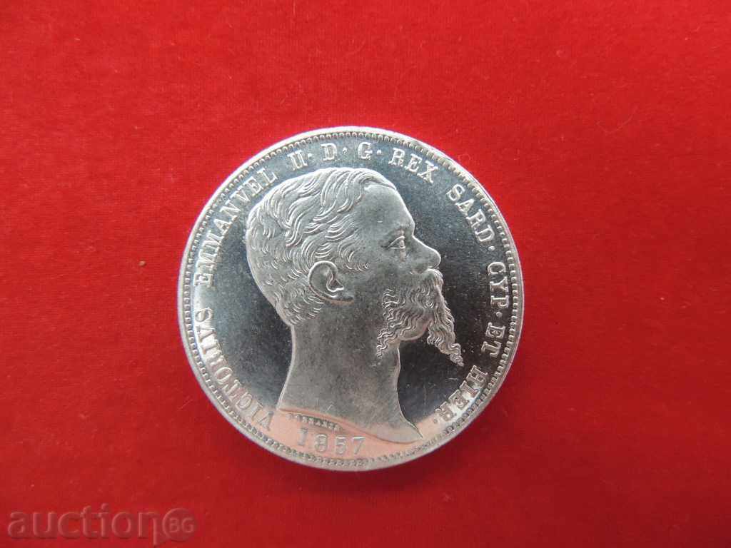 5 Lire 1857 P Italy - Replica - with price 17.90 BGN | € 9.15