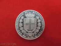 5 Lire 1857 P Italy - Replica -