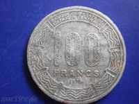 Чад - 100 франка, 1973 г.  (рядка)-23 m