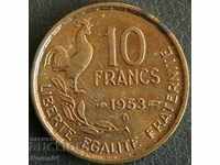 10 franci în 1953, Franța