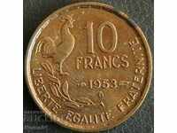 10 franci 1953 B, Franța