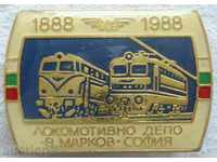 1148. 100 years 1888-1988 Locomotive Depot V.Markov Sofia