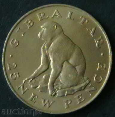 25 pence 1971 Gibraltar (Red mullet)