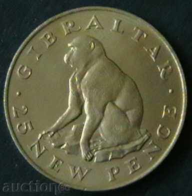 25 pence 1971 Gibraltar (Red mullet)