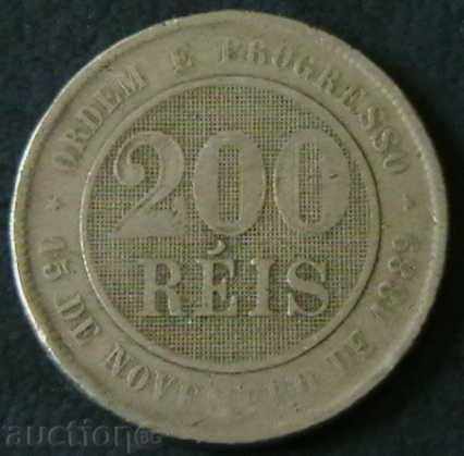 200 Reis 1893 Brazilia