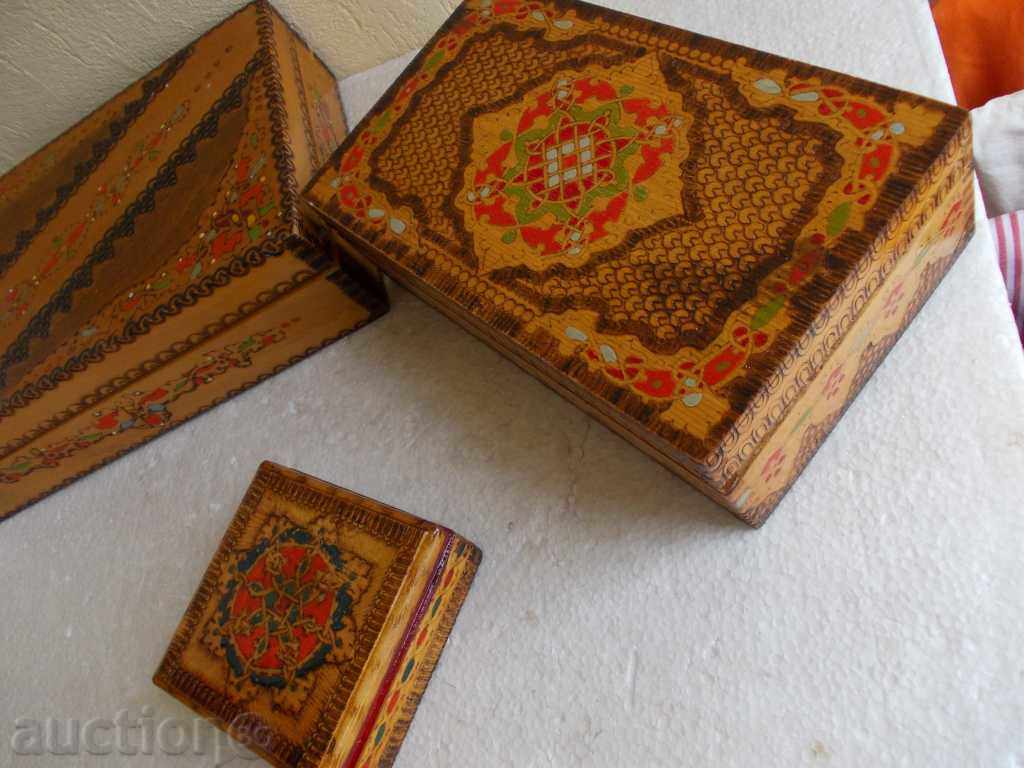 Auction  Pyrographic cases