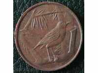 1 cent 1972, Cayman Islands