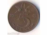 Холандия 5 цента 1948 година