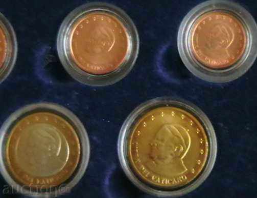 Auction set trial coins 2005 + silver plaque, Vatican Auction set trial coins 2005 + silver plaque, Vatican