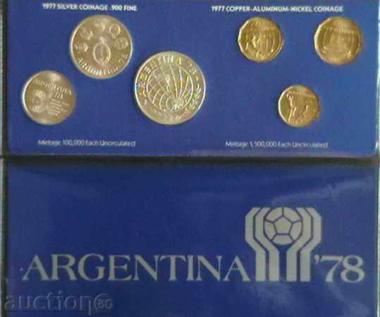 set of six coins 1977, Argentina