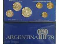 un set de 6 monede 1977, Argentina