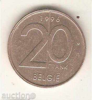+ Belgia 20 franci 1996 legenda olandeză