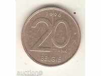 +Белгия  20  франка  1996 г. холандска легенда