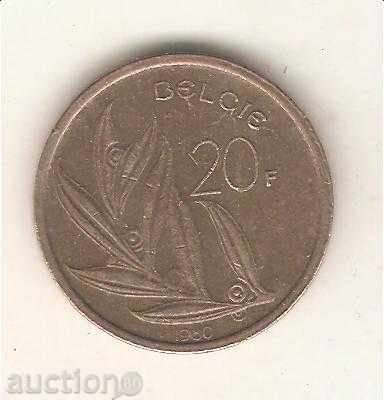 + Belgia 20 franci 1980 legenda olandeză