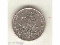 +Франция  1/2  франк  1972 г.