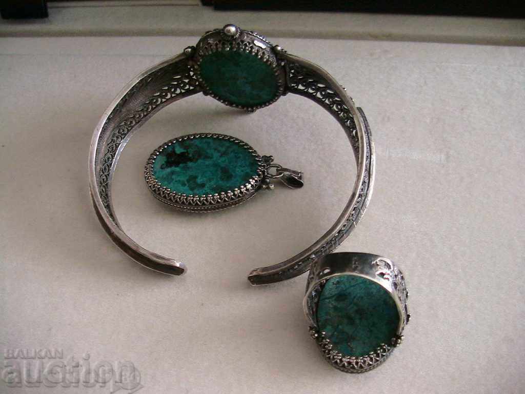 Auction SILVER BRACELET, RING, MEDALLION, SILVER 925, EILAT Auction SILVER BRACELET, RING, MEDALLION, SILVER 925, EILAT