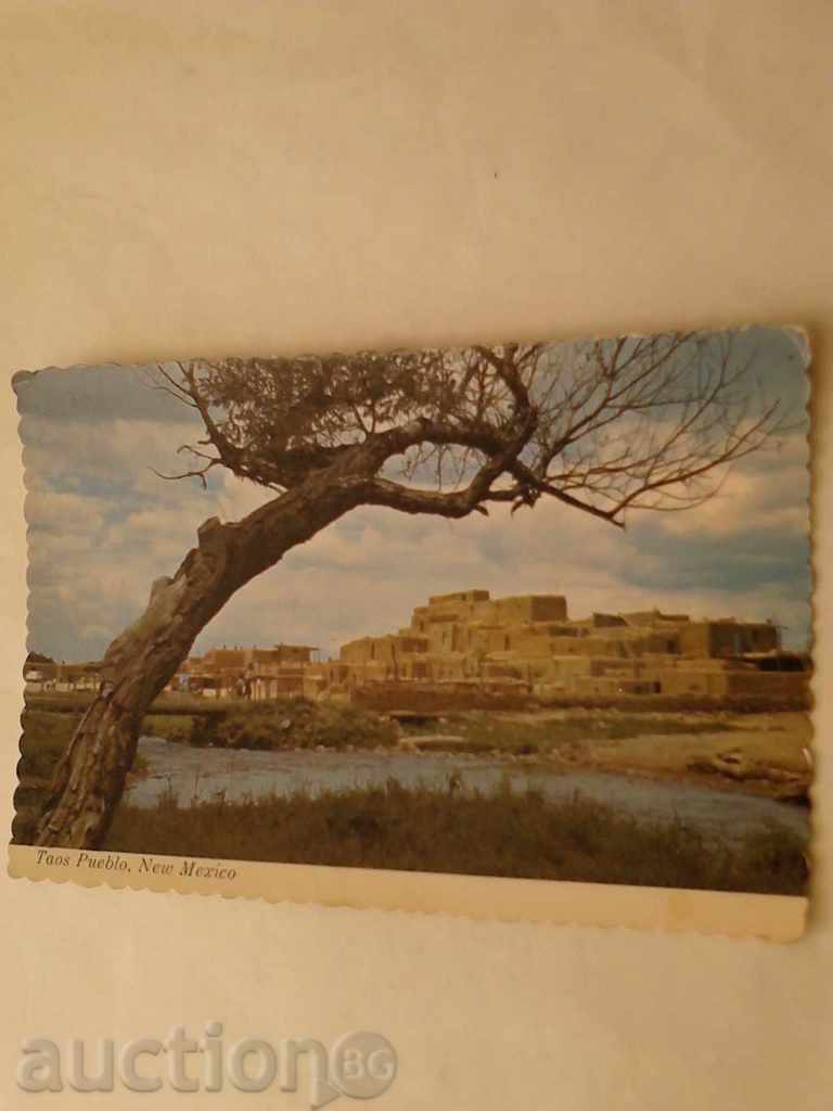 Postcard Taos Pueblo, New Mexico