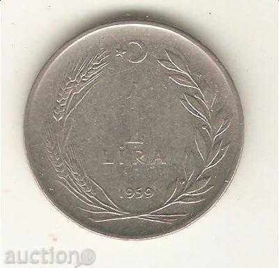 +Турция  1  лира  1959 г.