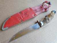 Hunting knife with trophy, souvenir, dagger