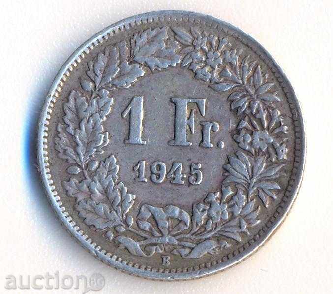 Ελβετία 1 φράγκο ασήμι 1945