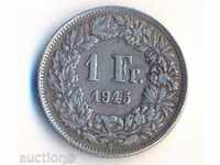 Швейцария 1 сребърен франк 1945 година