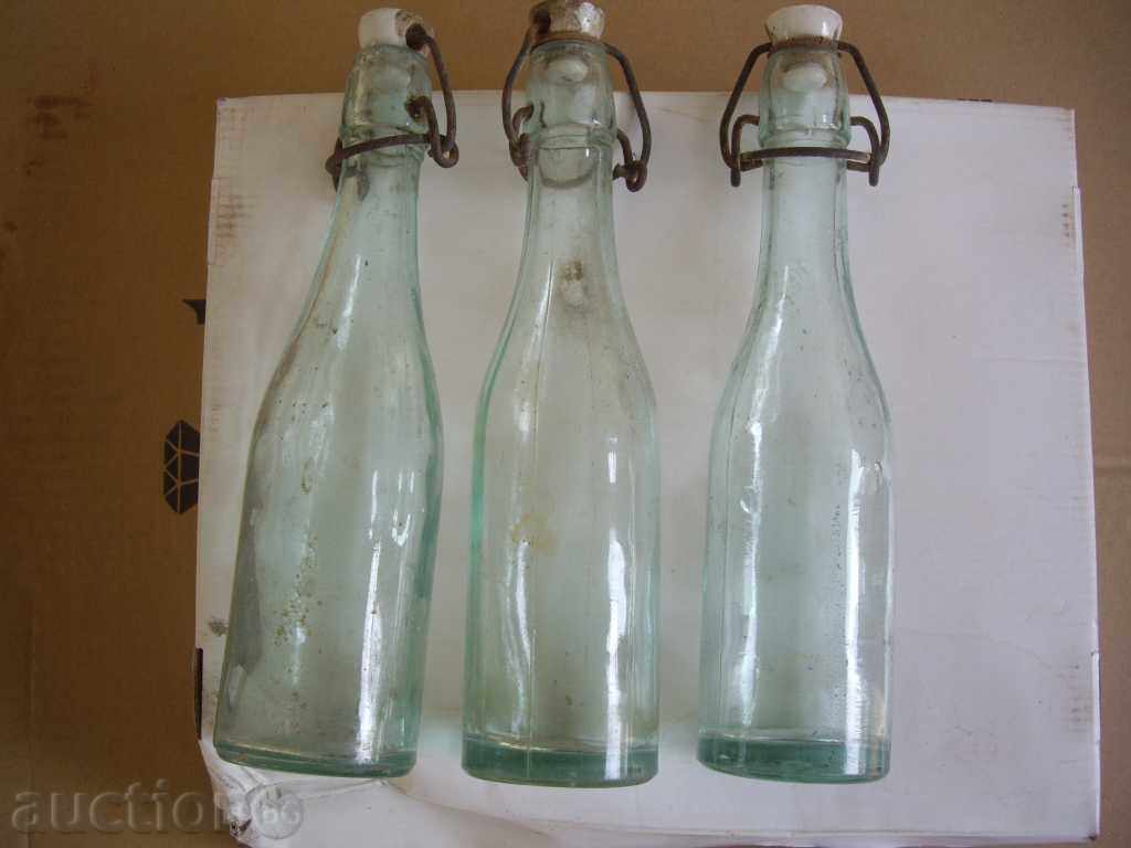 Old stacked bottles.