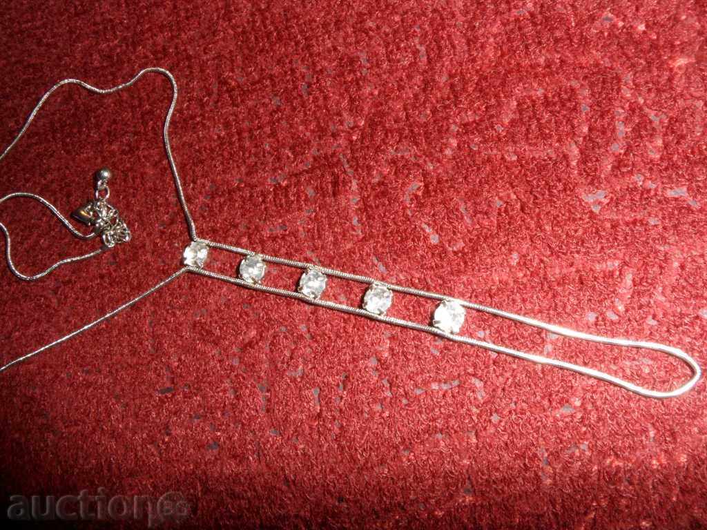 WHITE WITH 5 stones on the pendant with price 3.99 BGN | € 2.04 WHITE WITH 5 stones on the pendant with price 3.99 BGN | € 2.04