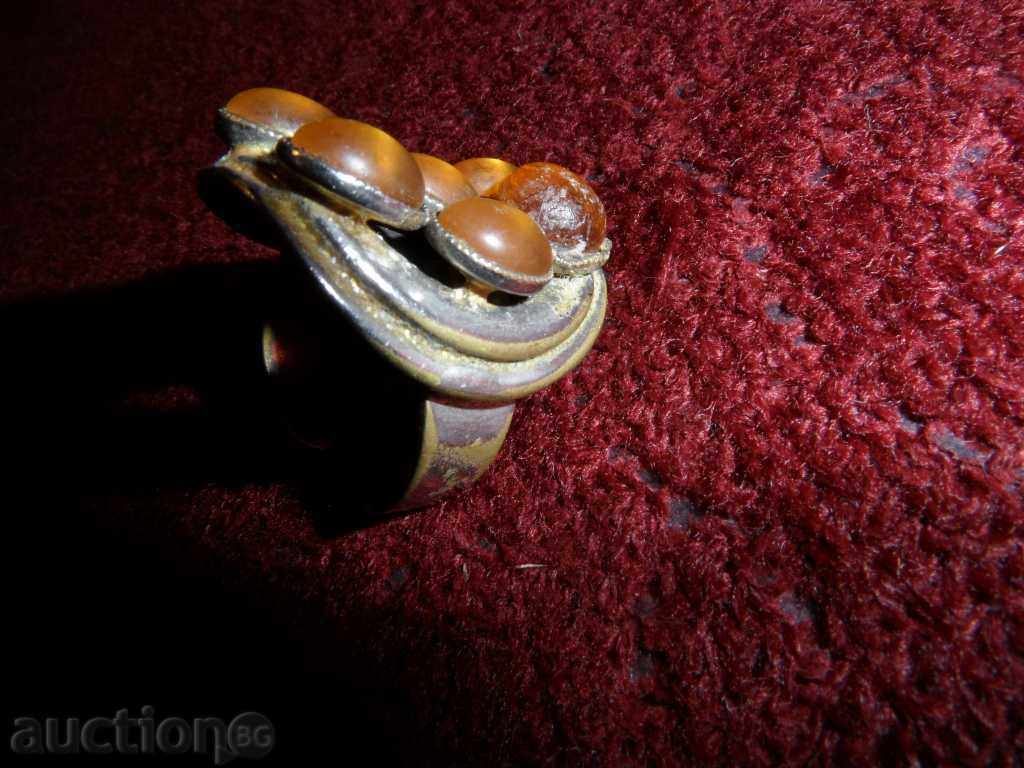 RING, spectacular with amber with price 29.00 BGN | € 14.83 RING, spectacular with amber with price 29.00 BGN | € 14.83
