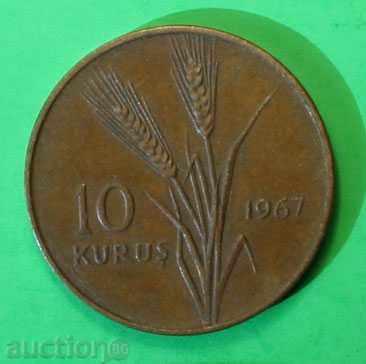 10 kurush 1967 Turkey