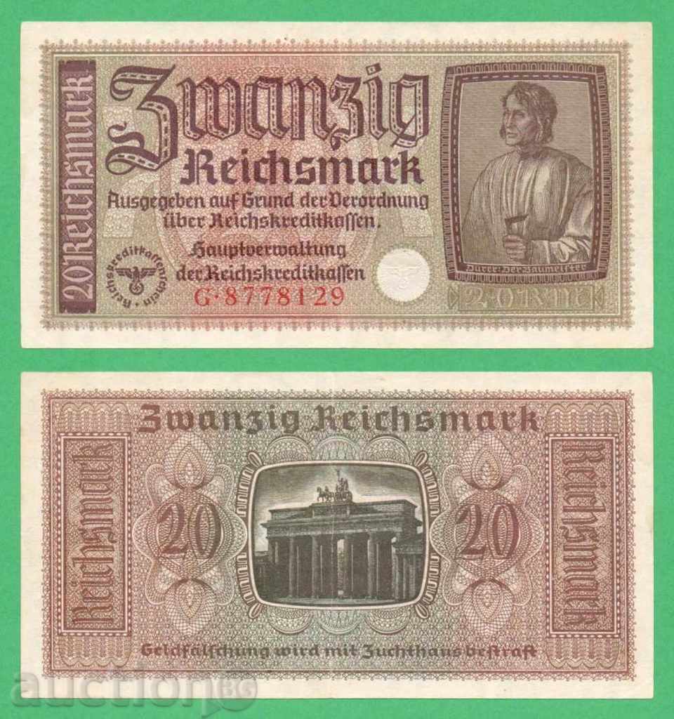 (¯` '• .¸GERMANY 20 stamps 1940-1945 (Swastika) ¸. •' ´¯)