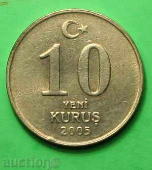 10 куруш Турция  2005