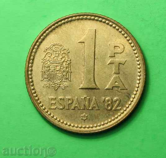 1 peseta Spania 1980