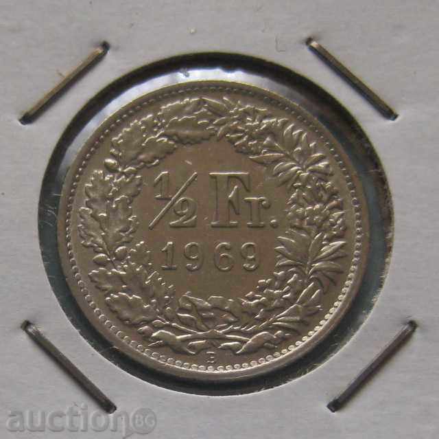 Switzerland 1/2 frank 1969