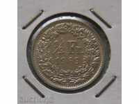 Elveția 1/2 Franc 1969.
