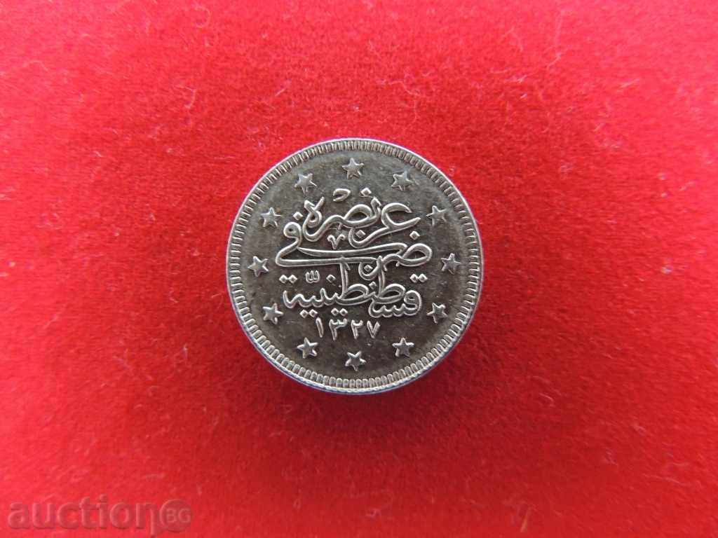 2 kurusha 1327/1 Ottoman Empire silver άριστο