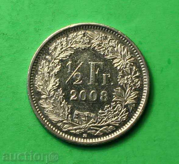 1/2  франк Швейцария 2008