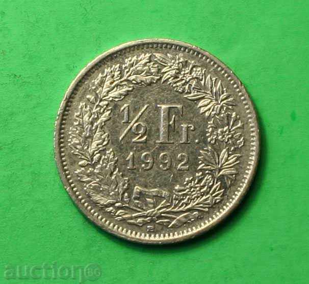 1/2 franc Switzerland 1992