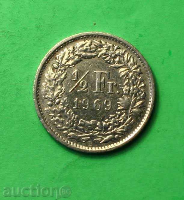 1/2 franc Switzerland 1969