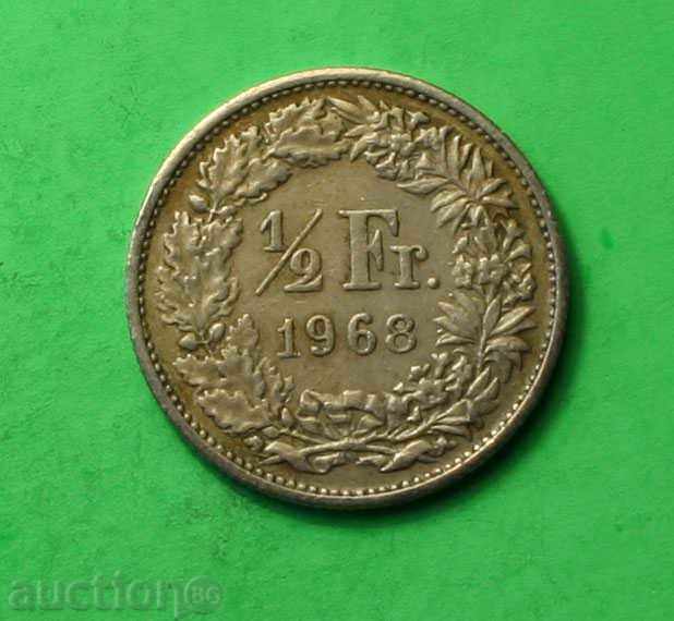 1/2 Franc Elveția 1968