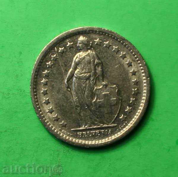 1/2 Φράγκο Ελβετίας 1970 με τιμή € 0.61 | 1.19 BGN