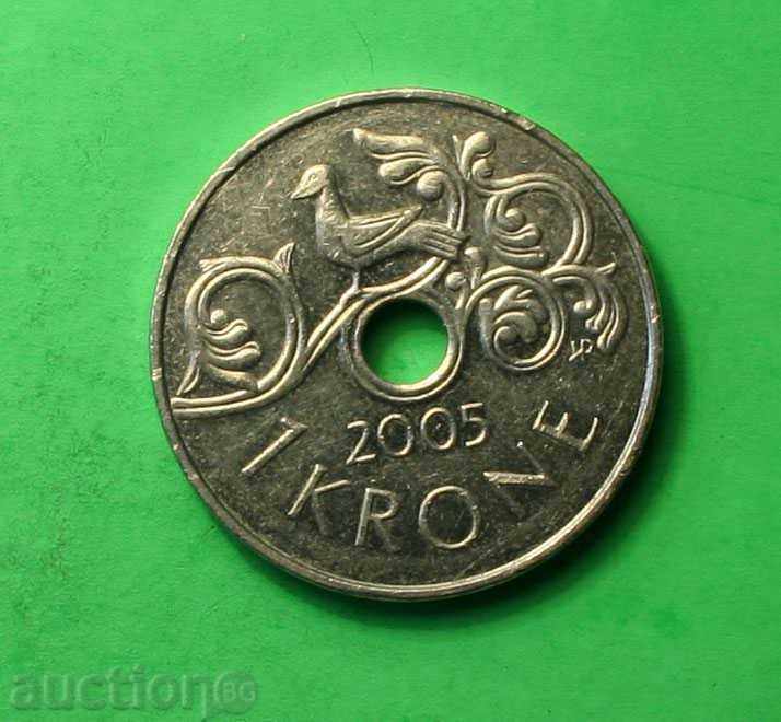 1 krona Norway 2005