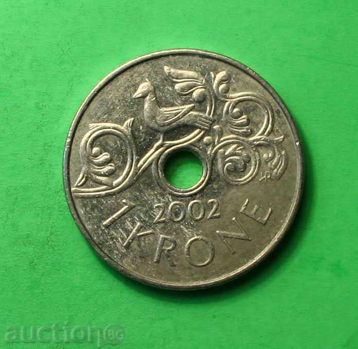 1 krona Norway 2002