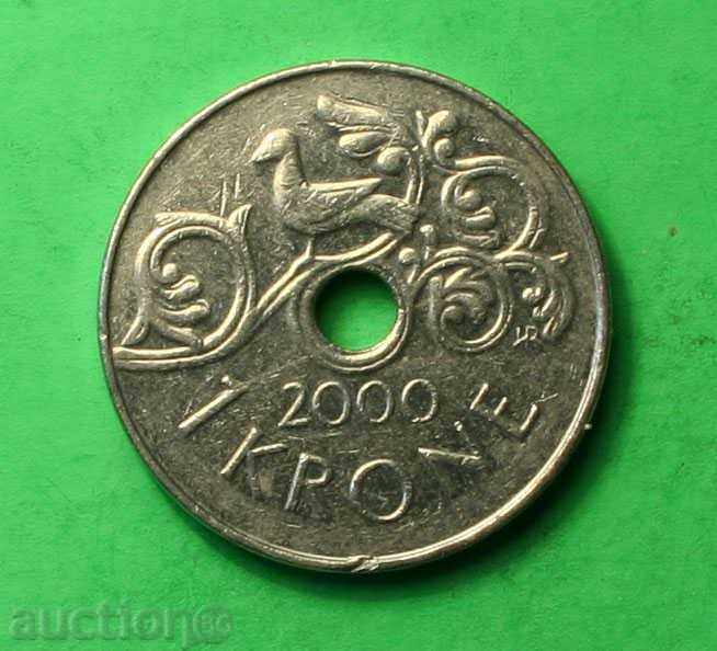 1 krona Norway 2000