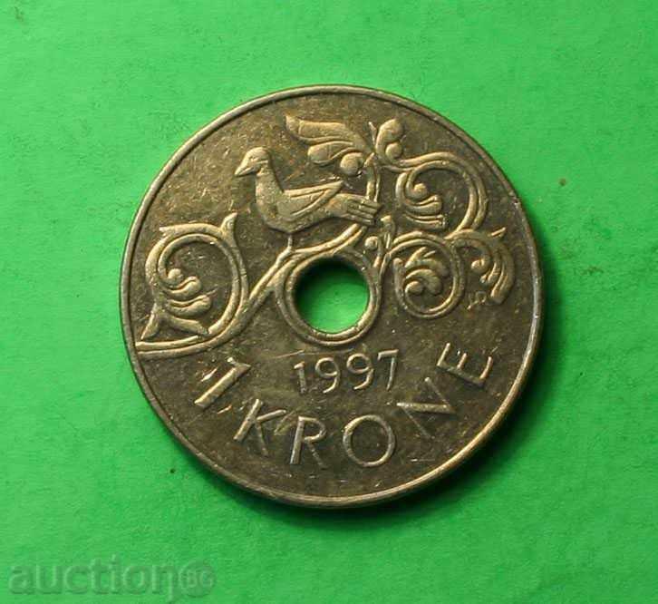 1 krona Norway 1997