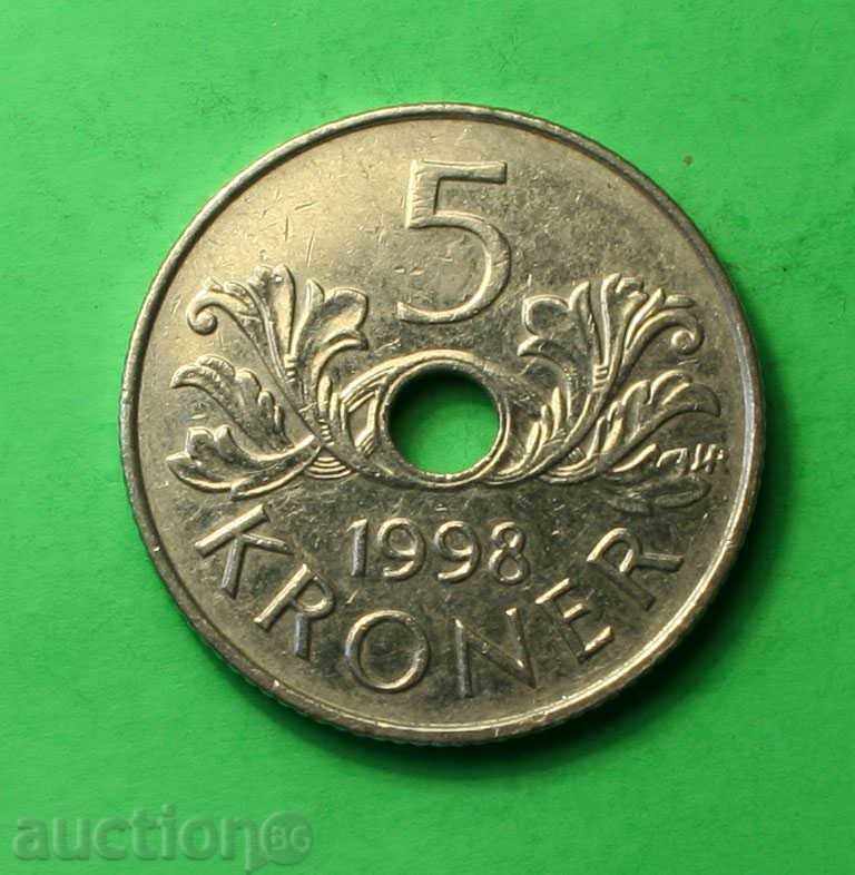 5 крони   Норвегия  1998
