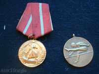 COMBAT MERIT MEDAL and HIGH JUMP BRONZE medal.