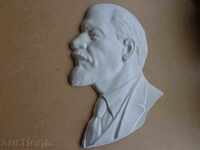 Plaster bas-relief of leader Lenin