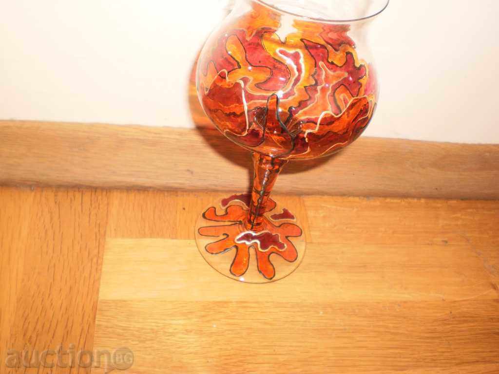 Hand painted glass with price 13.00 BGN | € 6.65 Hand painted glass with price 13.00 BGN | € 6.65